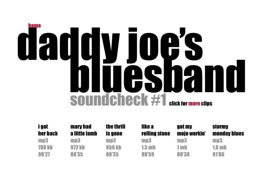 daddy joe’s bluesband | soundclips #1